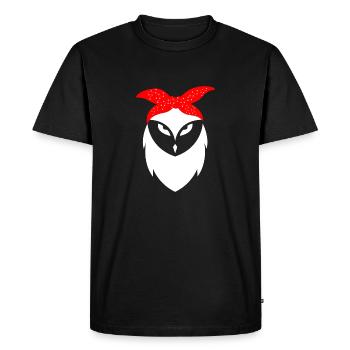 Hibou - T-shirt Premium bio Homme - noir - Devant - Nico (187cm)