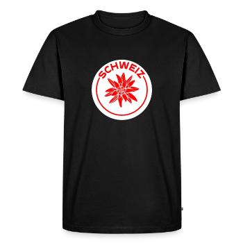Gentiane suisse - T-shirt Premium bio Homme - noir - Devant - Nico (187cm)
