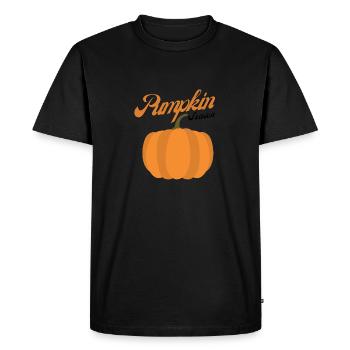 La saison Citrouille Automne Arbre Orange Feuilles d’automne - T-shirt Premium bio Homme - noir - Devant - Nico (187cm)