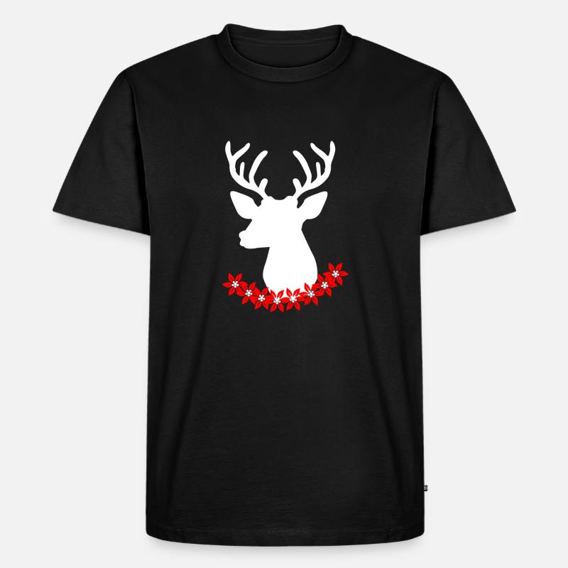 Schweizer Hirsch - Männer Premium Bio T-Shirt - Schwarz
