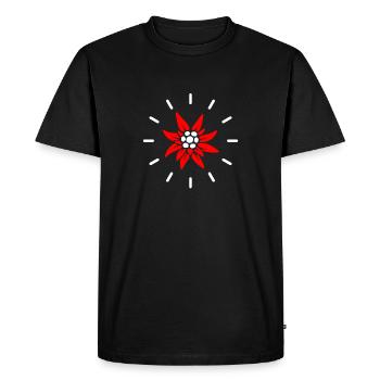 Gentiane suisse - T-shirt Premium bio Homme - noir - Devant - Nico (187cm)