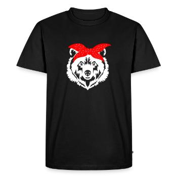 Ours suisse - T-shirt Premium bio Homme - noir - Devant - Nico (187cm)