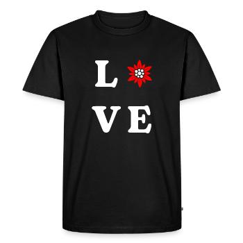Suisse Amour - T-shirt Premium bio Homme - noir - Devant - Nico (187cm)