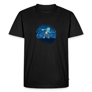 Halloween Dabbing Zombie Cerveau Drôle De Zombies Dab - T-shirt Premium bio Homme - noir - Devant - Nico (187cm)