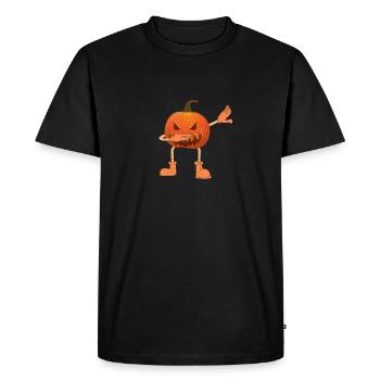 Halloween Dabbing Creepy Pumpkin Jack O Lantern - T-shirt Premium bio Homme - noir - Devant - Nico (187cm)