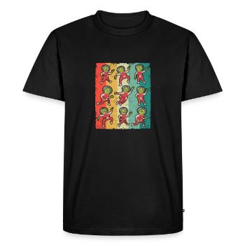 Dancing Aliens Dance Challenge Funny - Men's Premium Organic T-Shirt - black - Front - Nico (187cm)