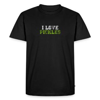 J’aime les cornichons Humour Cornichon Amant Citation Disant - T-shirt Premium bio Homme - noir - Devant - Nico (187cm)