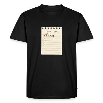 To do List - Men's Premium Organic T-Shirt - black - Front - Nico (187cm)