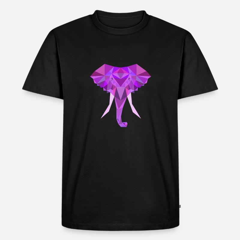 Polygone Poly Bas Éléphant - T-shirt Premium bio Homme - noir