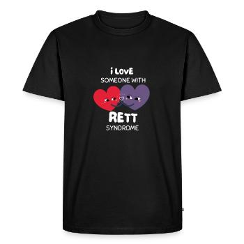 Syndrome de Rett RTT Sensibilisation Warrior Support - T-shirt Premium bio Homme - noir - Devant - Nico (187cm)