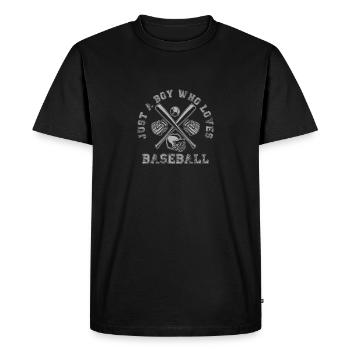 Fan de sport américain Amateur de baseball Boys Batter - T-shirt Premium bio Homme - noir - Devant - Nico (187cm)
