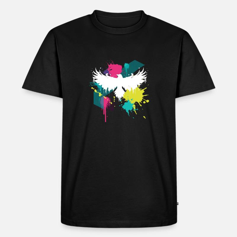 Wikinger Adler Phönix Valhlla Graffiti - Männer Premium Bio T-Shirt - Schwarz