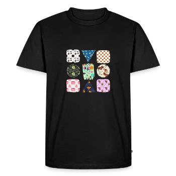 HALLOWEEN PATTERNS - T-shirt Premium bio Homme - noir - Devant - Nico (187cm)