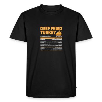 Fried Turkey Fun Thanksgiving Dinner - Men's Premium Organic T-Shirt - black - Front - Nico (187cm)
