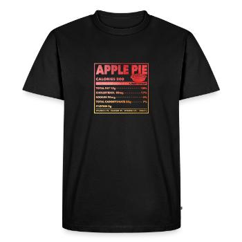 Informations nutritionnelles sur la tarte aux pommes Drôle de Thanksgiving - T-shirt Premium bio Homme - noir - Devant - Nico (187cm)