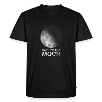Retour sur la Lune - T-shirt Premium bio Homme - noir - Devant - Nico (187cm)