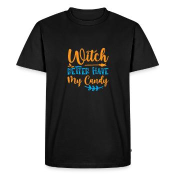 Witch better have my candy - Men's Premium Organic T-Shirt - black - Front - Nico (187cm)