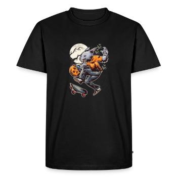Halloween Lychan Trick Or Treat Party Skateboardin - Men's Premium Organic T-Shirt - black - Front - Nico (187cm)