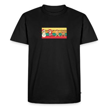 Dabbing Père Noël Amis Noël Pyjama Dab - T-shirt Premium bio Homme - noir - Devant - Nico (187cm)