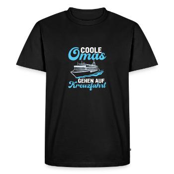 Des grands-mères cool partent en croisière grand-mère - T-shirt Premium bio Homme - noir - Devant - Nico (187cm)