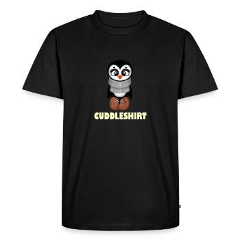 Chemise câline Câlin Hiver Chaud Neige - T-shirt Premium bio Homme - noir - Devant - Nico (187cm)