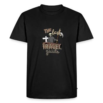 The last travel guide - der letzte Reiseführer - Men's Premium Organic T-Shirt - black - Front - Nico (187cm)