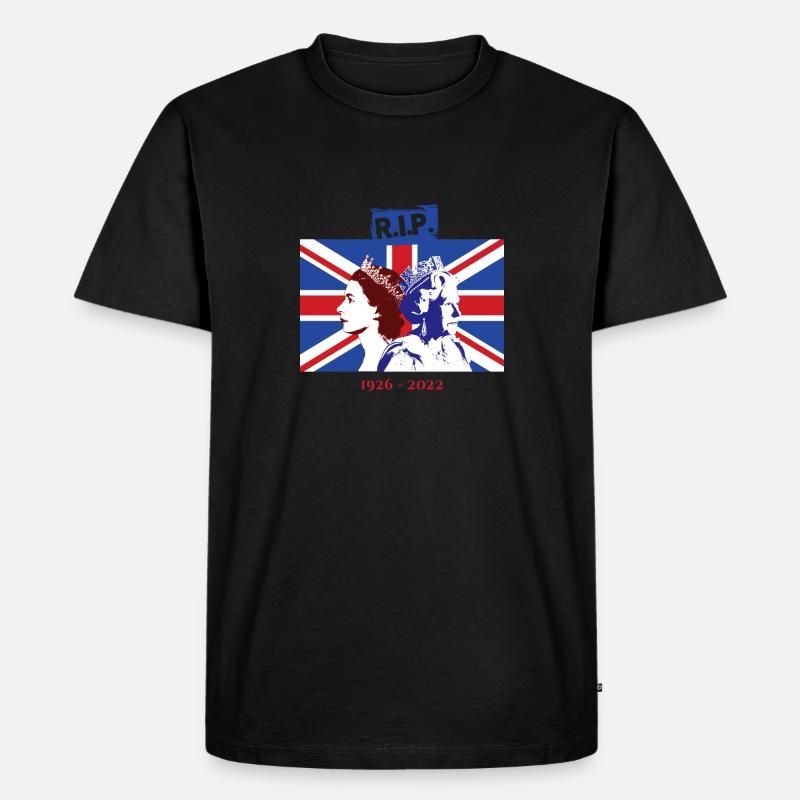 RIP - Queen Elizabeth II - La fine di un'era - Maglietta ecologica premium da uomo - nero