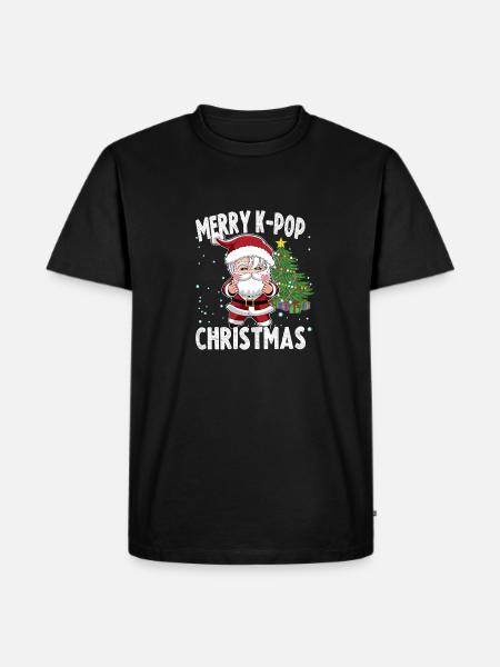 Joyeux Noël Oppa Santa K-Pop Idol - T-shirt Premium bio Homme - noir
