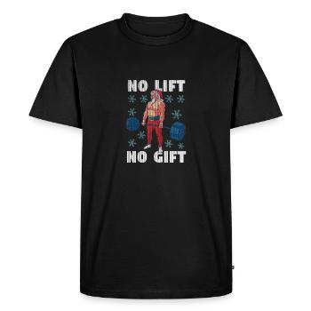 Pyjama de Noël Entraînement Gym Père Noël Non - T-shirt Premium bio Homme - noir - Devant - Nico (187cm)