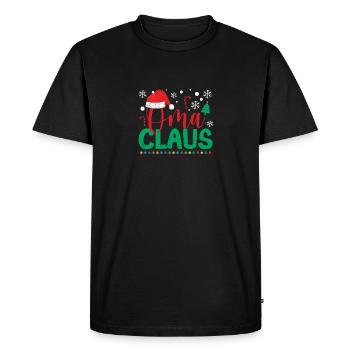 Grand-mère Claus Père Noël Drôle Grand-mère Pyjama de Noël - T-shirt Premium bio Homme - noir - Devant - Nico (187cm)