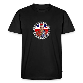 Famille royale britannique Le roi Charles III vive Th - T-shirt Premium bio Homme - noir - Devant - Nico (187cm)