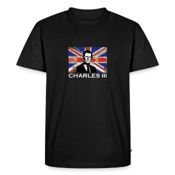 Famille royale britannique Le roi Charles III vive Th - T-shirt Premium bio Homme - noir - Devant - Nico (187cm)