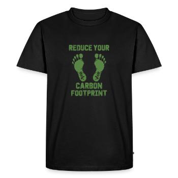 ecological footprint environmental protection climate change - Men's Premium Organic T-Shirt - black - Front - Nico (187cm)