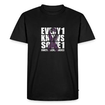 #Every1KnowsSome1 de violence familiale - T-shirt Premium bio Homme - noir - Devant - Nico (187cm)