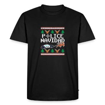 Police Navidad Ugly Christmas Reindeer Lust - T-shirt Premium bio Homme - noir - Devant - Nico (187cm)