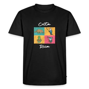 Costa Rica Vacances I Costa Rica Cadeau I Voyage - T-shirt Premium bio Homme - noir - Devant - Nico (187cm)