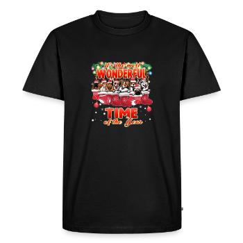 Décoration mignonne pour chiens câlins pour Noël - T-shirt Premium bio Homme - noir - Devant - Nico (187cm)