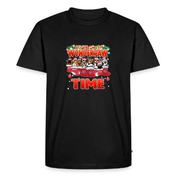 Drôles de chiens comme décoration de Noël - Chien de Noël - T-shirt Premium bio Homme - noir - Devant - Nico (187cm)