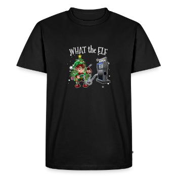 What the Elf - FunnY Christmas Expensive Gas - Men's Premium Organic T-Shirt - black - Front - Nico (187cm)