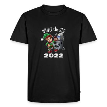 Hommes Femmes Mignon Elfe Noël Gaz Cher - T-shirt Premium bio Homme - noir - Devant - Nico (187cm)