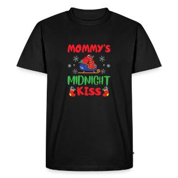 Baiser de nuit de santa mommy bonne nuit - T-shirt Premium bio Homme - noir - Devant - Nico (187cm)