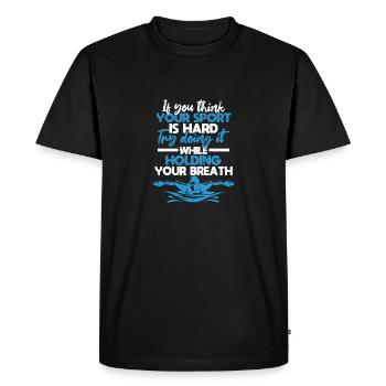 Natation Nageurs Natation Pratique sportive - T-shirt Premium bio Homme - noir - Devant - Nico (187cm)