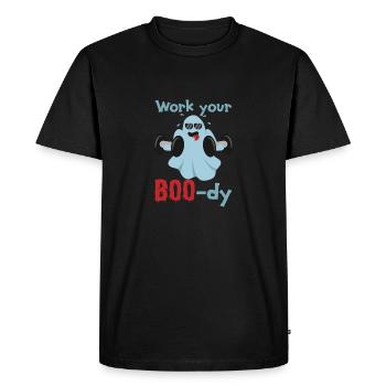 Funny Fitness Spirit - Travaillez votre corps - Boody - T-shirt Premium bio Homme - noir - Devant - Nico (187cm)