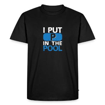 J’ai mis P dans la piscine drôle d’eau de baignade de plage - T-shirt Premium bio Homme - noir - Devant - Nico (187cm)