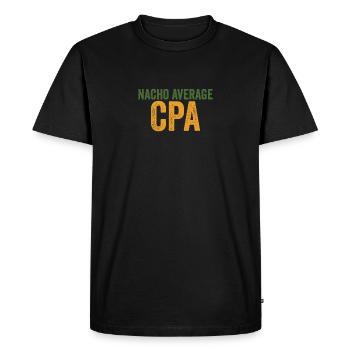 Drôle d’expert-comptable agréé CPA Comptable - T-shirt Premium bio Homme - noir - Devant - Nico (187cm)