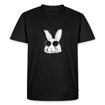 Rabbit Pet Pet Cool Lunettes de soleil Design - T-shirt Premium bio Homme - noir - Devant - Nico (187cm)