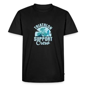 Triathlon Support Crew Swim Cycle Run Triathlete - Men's Premium Organic T-Shirt - black - Front - Nico (187cm)