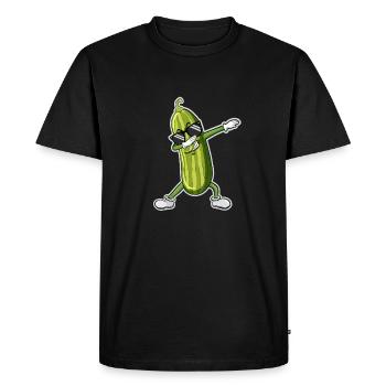 Dabbing Pickle Dancing Cucumber lover Funny Dab - T-shirt Premium bio Homme - noir - Devant - Nico (187cm)