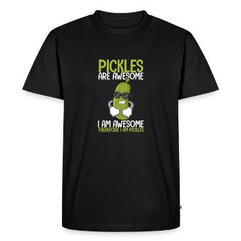 Les cornichons cool sont géniaux, je suis génial nourriture végétalienne - T-shirt Premium bio Homme - noir - Devant - Nico (187cm)