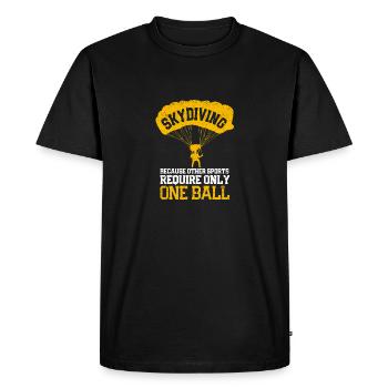 Parachutisme, car pour les autres sports seulement - T-shirt Premium bio Homme - noir - Devant - Nico (187cm)